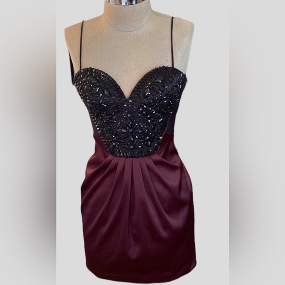 NWOT Mignon Bergdof Goodman in NY stunning couture mini dress! Gorgeous! - Picture 3 of 12